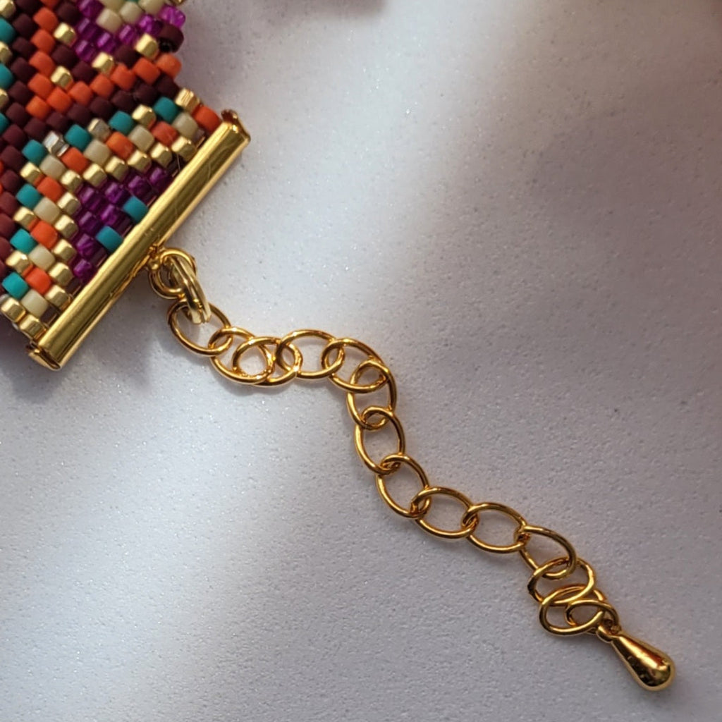 brazalete boho hecho a mano con cuentas miyuki