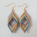 Pendientes colores hechos a mano con cuentas miyuki