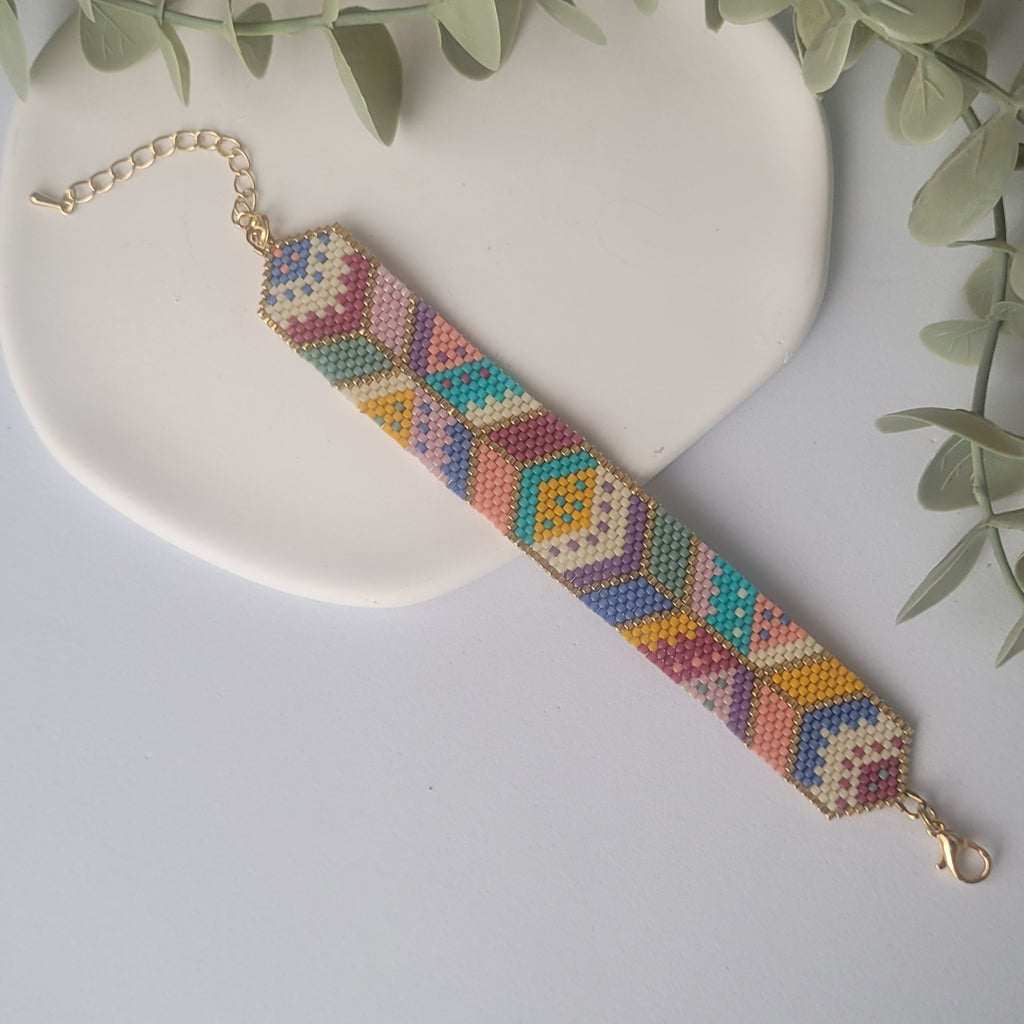 Pulsera hecha a mano con cuentas Miyuki