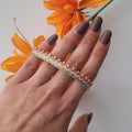 Pulseras hechas a mano con cuentas miyuki y cierre de macramé