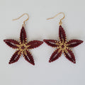 Pendientes flores hechos a mano con cuentas miyuki